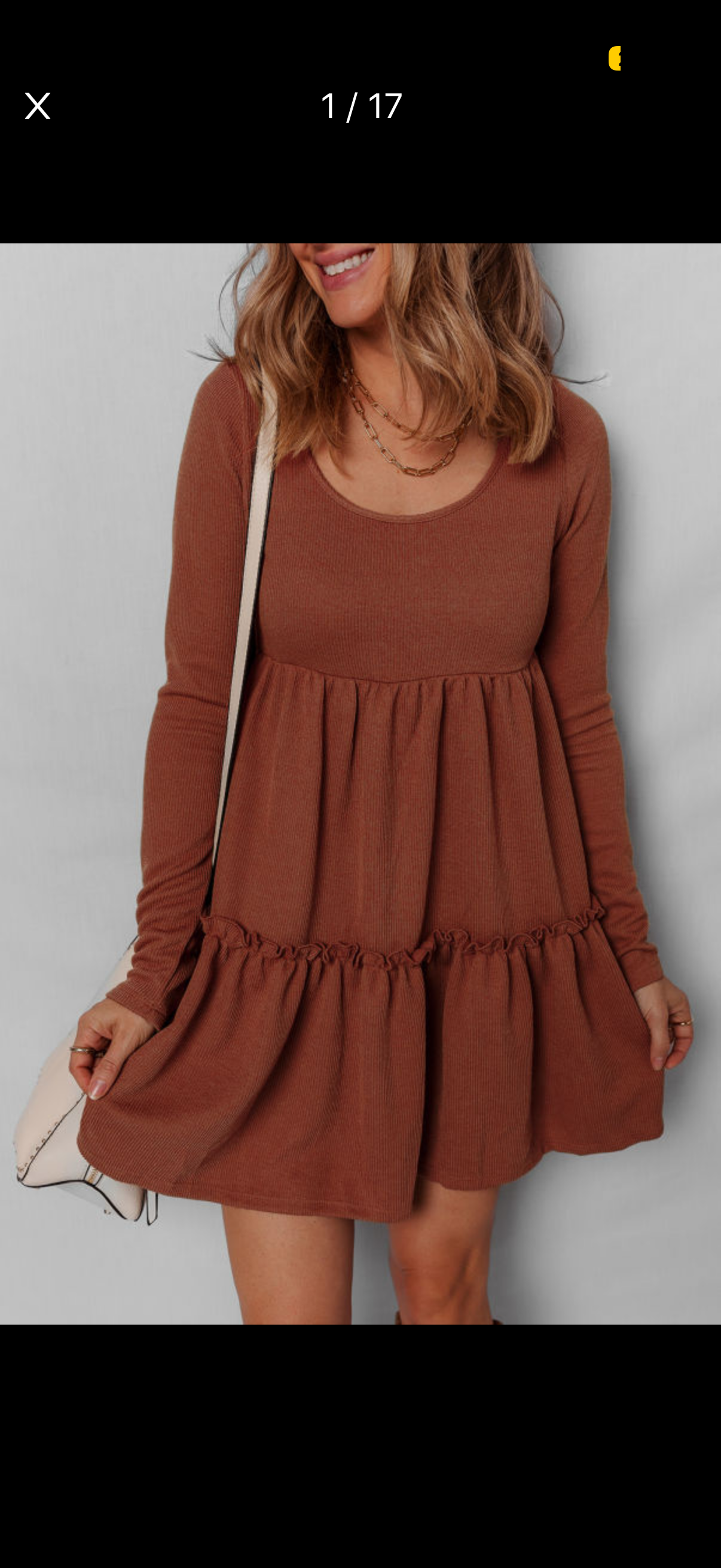 Straw Yellow Ribbed Mini Dress